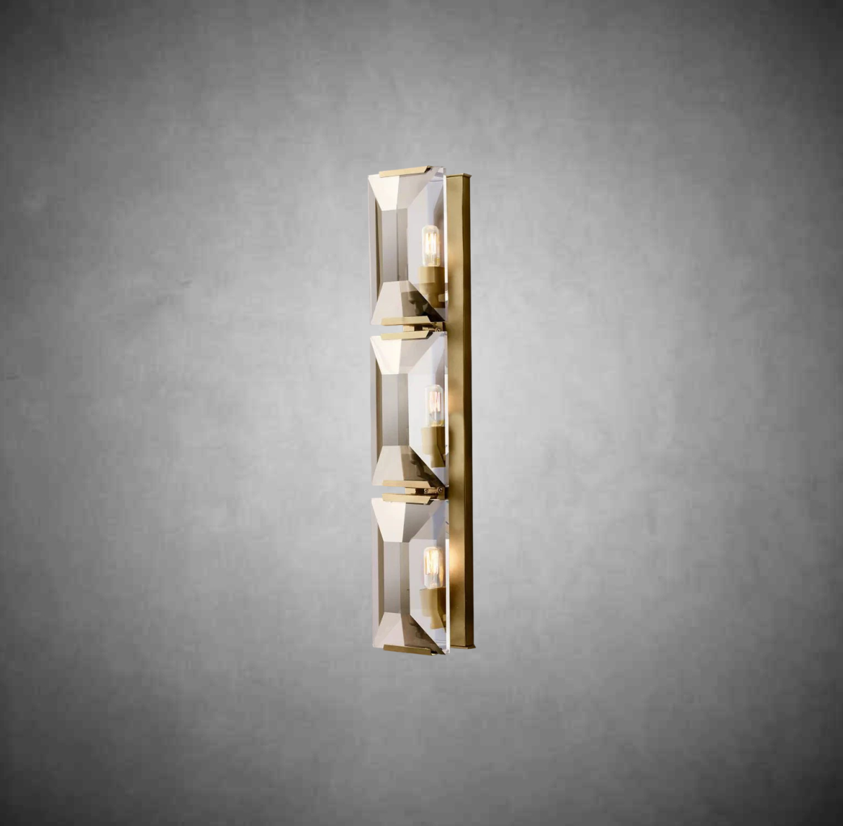 Charles Multicurve Crystal Triple Wall Sconce