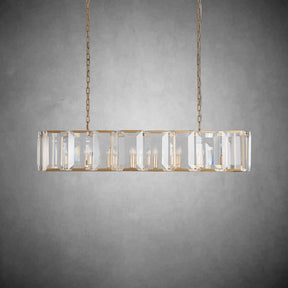 Charles Multicurve Modern Crystal Rectangular Chandelier