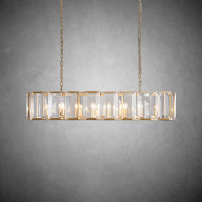 Charles Multicurve Modern Crystal Rectangular Chandelier