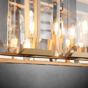 Charles Multicurve Modern Crystal Rectangular Chandelier