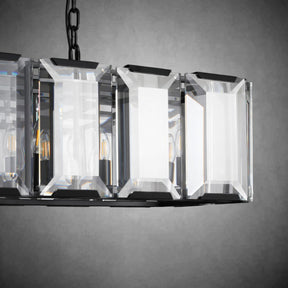 Charles Multicurve Modern Crystal Rectangular Chandelier