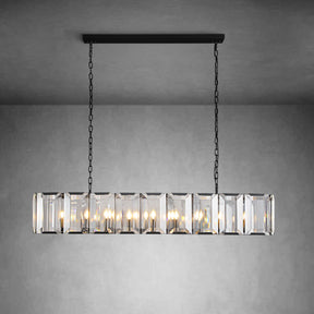 Charles Multicurve Modern Crystal Rectangular Chandelier
