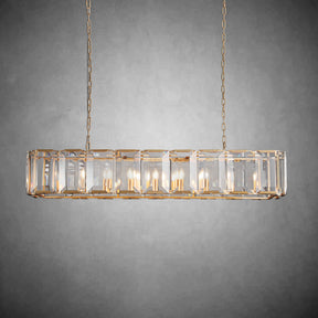 Charles Multicurve Modern Crystal Rectangular Chandelier