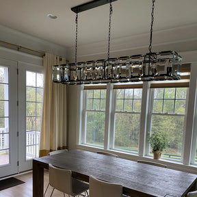 Charles Multicurve Modern Crystal Rectangular Chandelier, Luxury Elegance Lamp