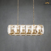 Charles Multicurve Modern Crystal Rectangular Chandelier, Luxury Elegance Lamp