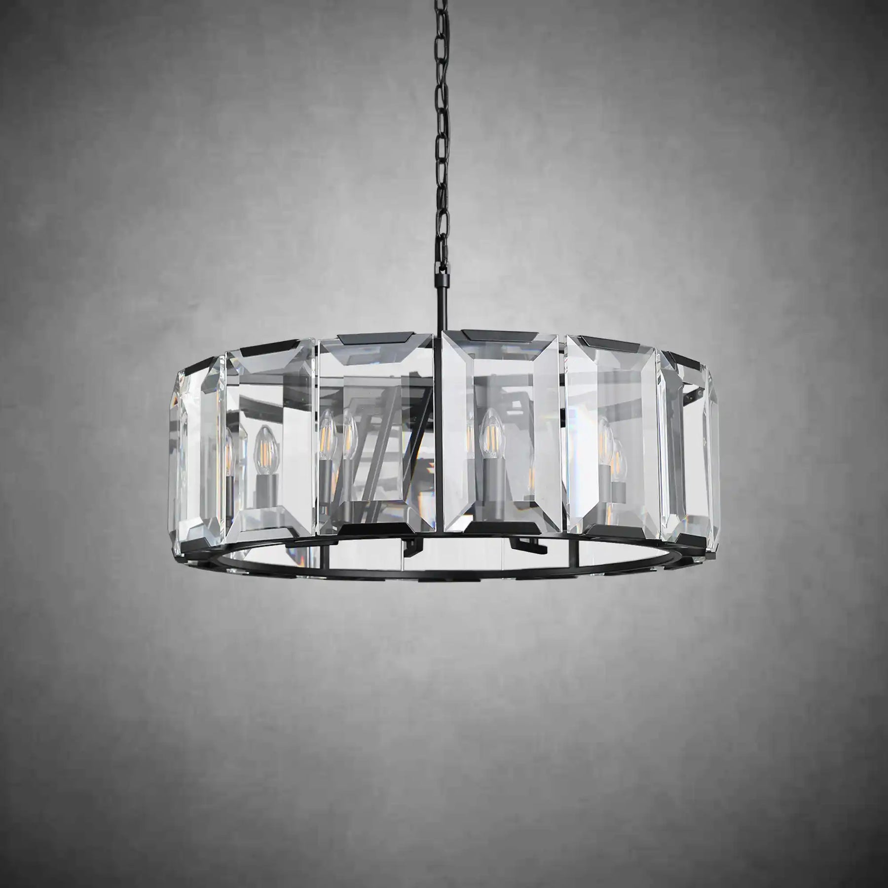 Charles Multicurve Modern Crystal Round Chandelier