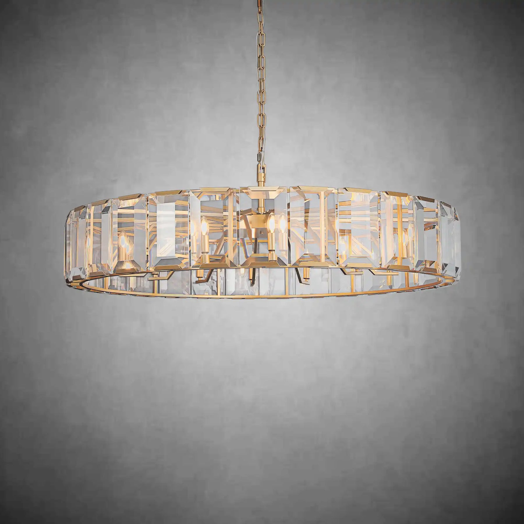Charles Multicurve Modern Crystal Round Chandelier