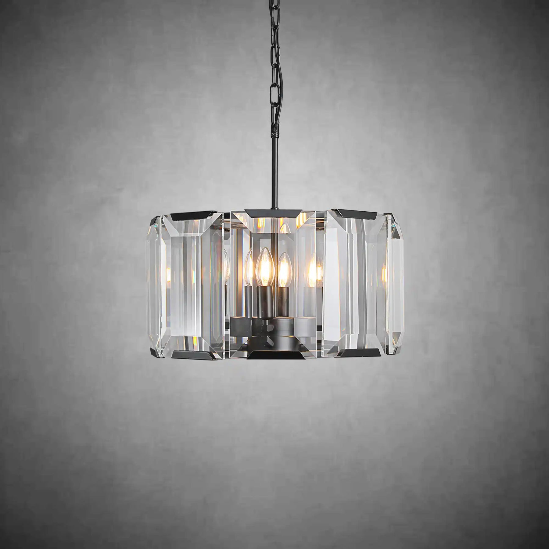 Charles Multicurve Modern Crystal Round Chandelier
