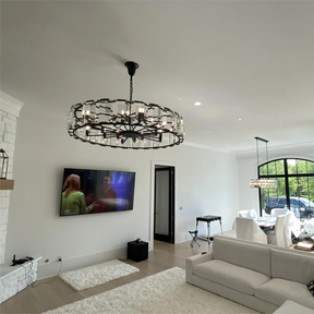 Charles Multicurve Modern Crystal Round Chandelier