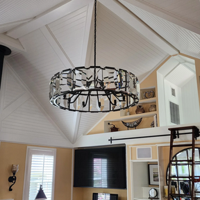 Charles Multicurve Modern Crystal Round Chandelier