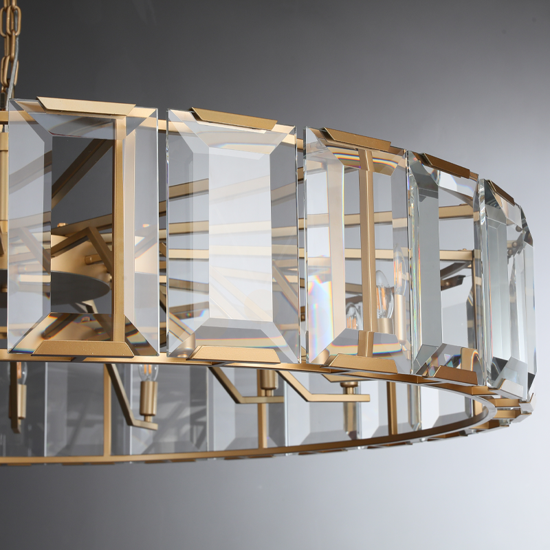 Charles Multicurve Modern Crystal Round Chandelier