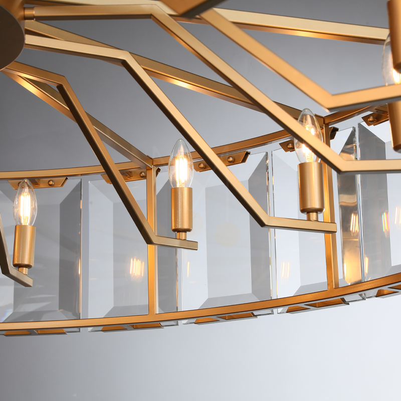Charles Multicurve Modern Crystal Round Chandelier