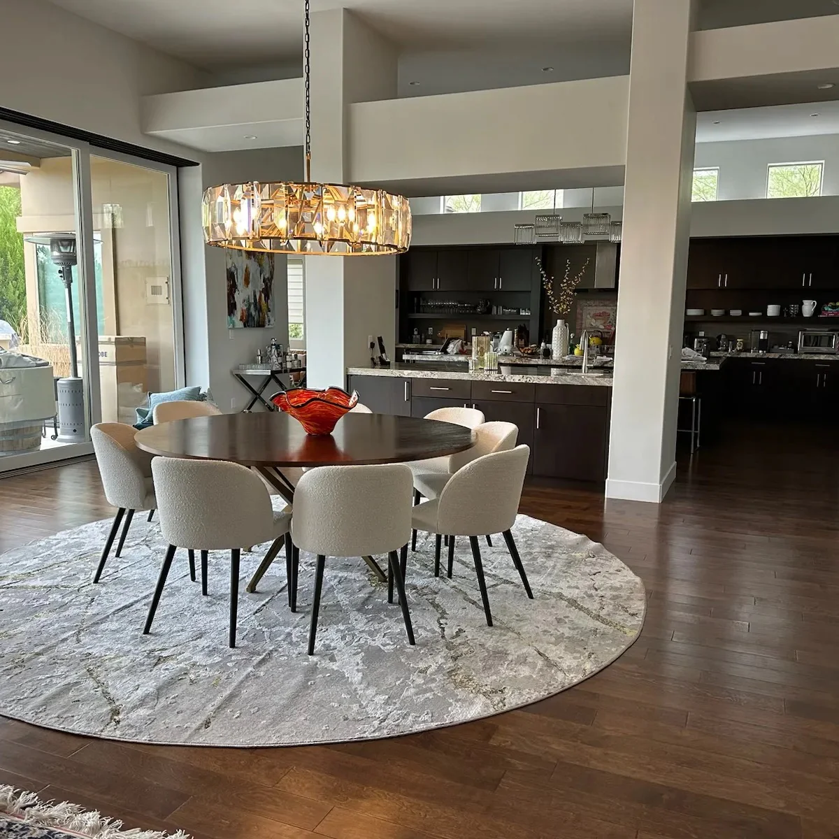 Charles Multicurve Modern Crystal Round Chandelier
