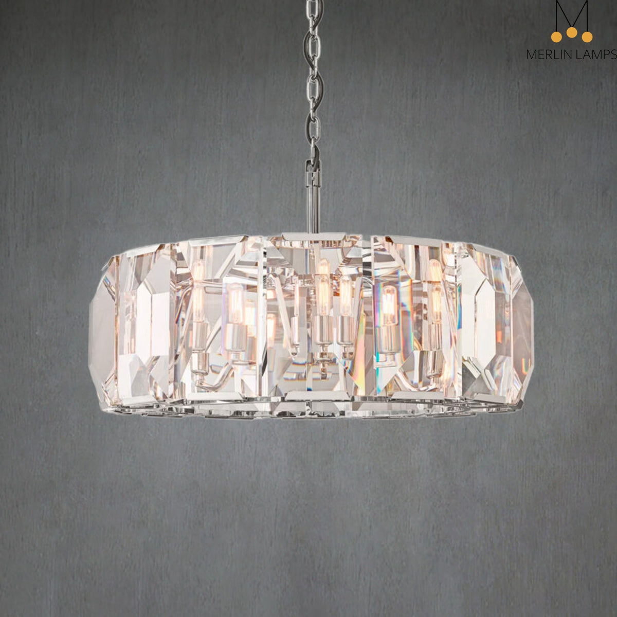 Charles Multicurve Modern Crystal Round Chandelier, Dinning Table Lamp