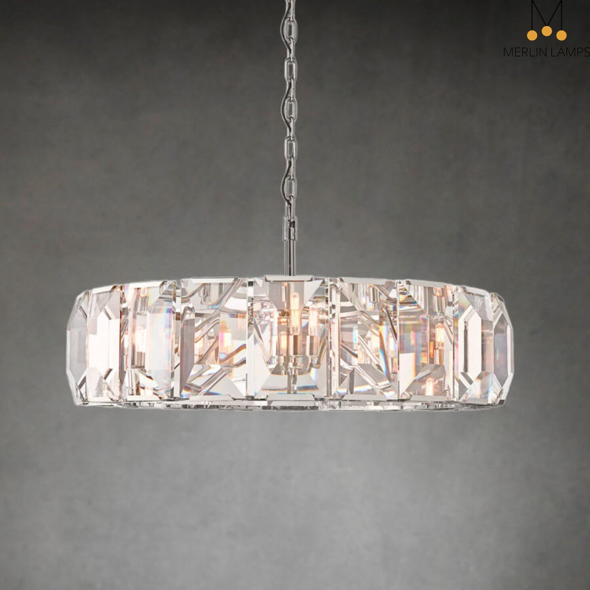 Charles Multicurve Modern Crystal Round Chandelier, Dinning Table Lamp