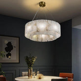 Alabaster Modern Round Chandelier  rbrights 22.4" D  