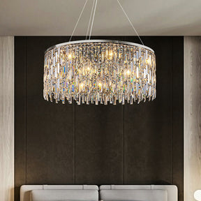 Chrome_SilverDecorativeMultiPiecesK9CrystalRectangleChandelierForLongDiningTableRoundPendantLightFixtureForLiving_BedroomD37.4"*H11.8"