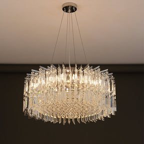 Stylish Round Crystal Chandelier Modern Ceiling Pendant Light For Living Room/ Bedroom