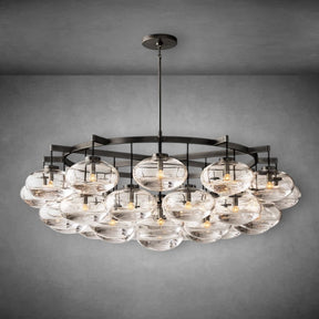 Clear Calus Glass Round chandelier 60”