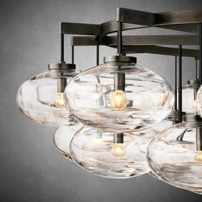 Clear Calus Glass Round chandelier 60”