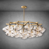Clear Calus Glass Round chandelier 60”