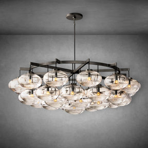 Clear Calus Glass Round chandelier 60”