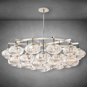 Clear Calus Glass Round chandelier 60”