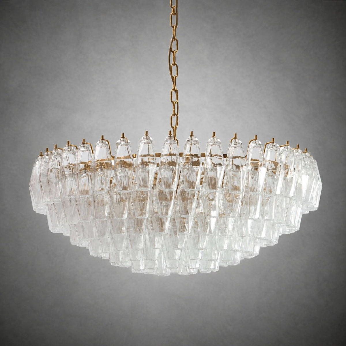 Sorrento Clear Polyhedron Glass Chandelier