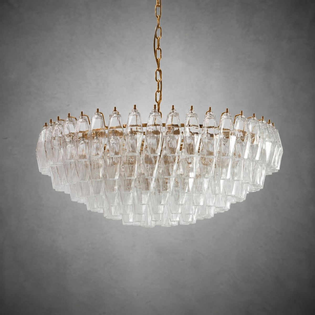 Sorrento Clear Polyhedron Glass Chandelier
