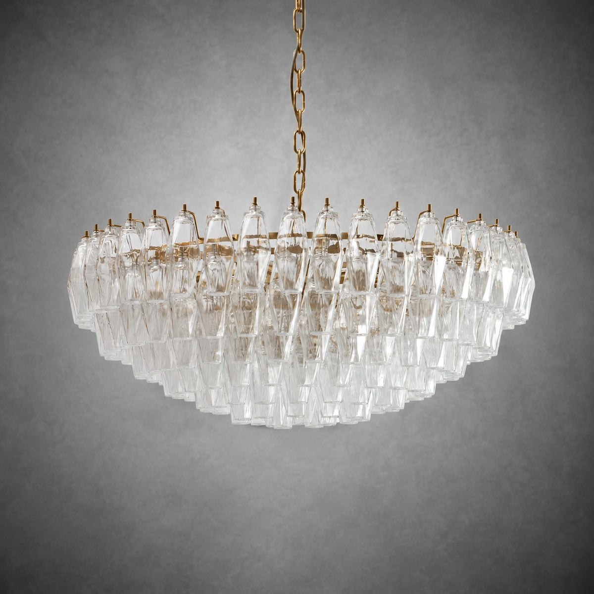 Sorrento Clear Polyhedron Glass Chandelier