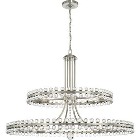 Modern 2/3 Ring Glass Ball Chandelier for Low-ceiling