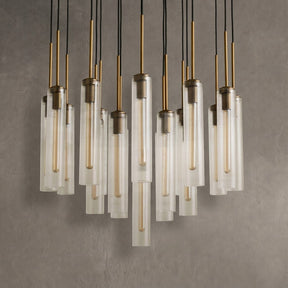Colvane Hammered Glass Round Chandelier