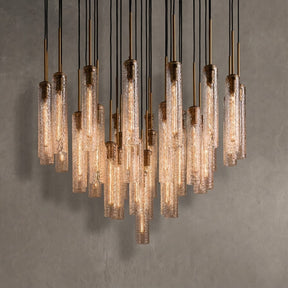 Colvane Hammered Glass Round Chandelier