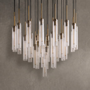 Colvane Hammered Glass Round Chandelier