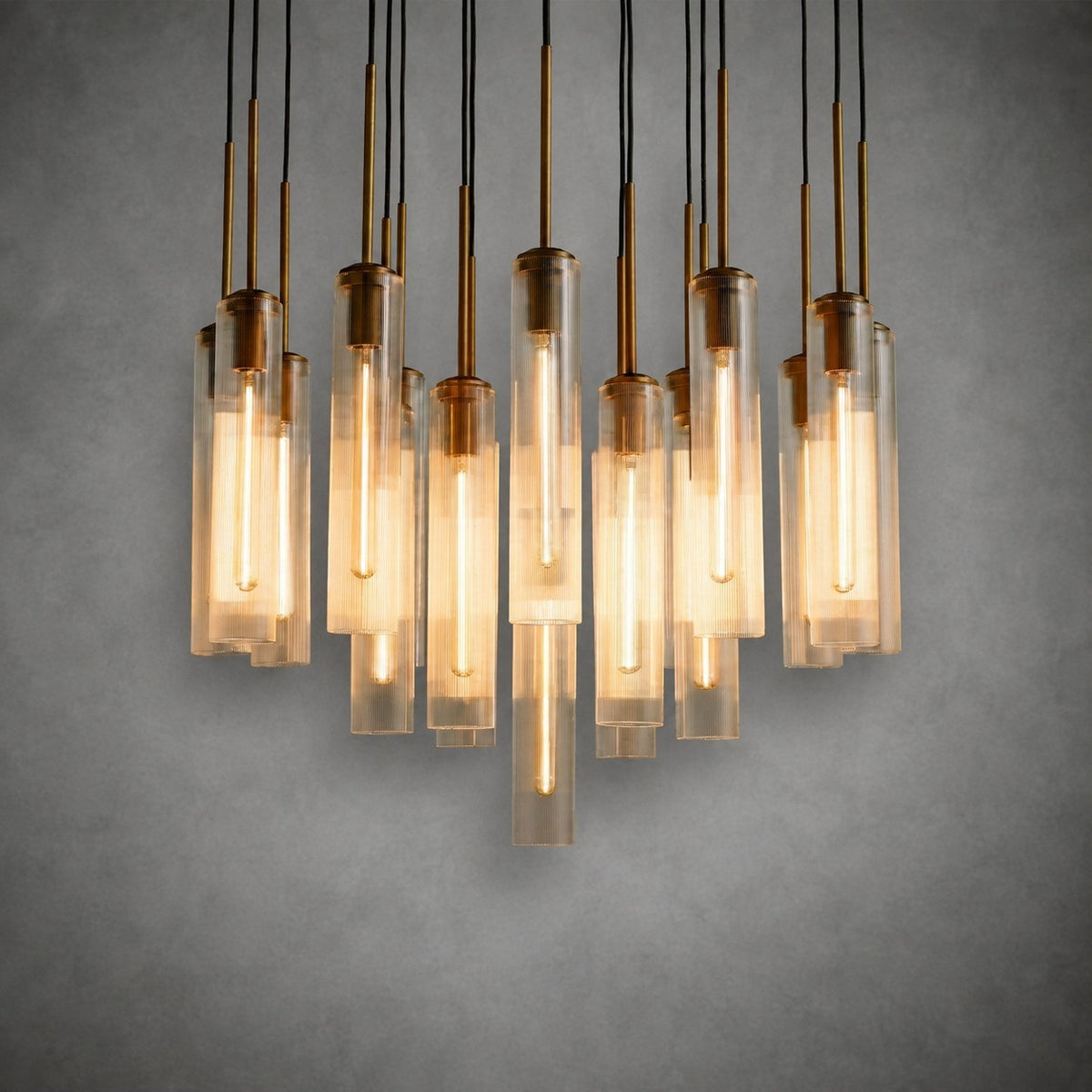 Colvane Fluted Glass Round Chandelier