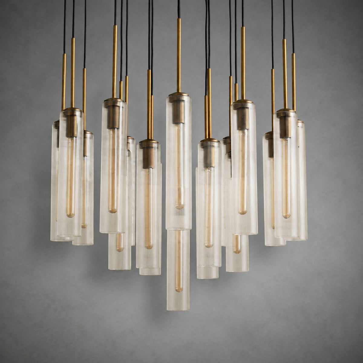 Colvane Hammered Glass Round Chandelier