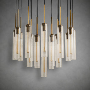 Colvane Hammered Glass Round Chandelier
