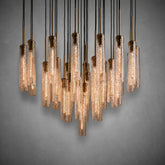 Colvane Hammered Glass Round Chandelier