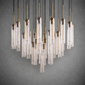 Colvane Hammered Glass Round Chandelier