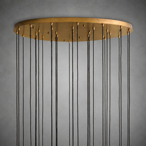Colvane Hammered Glass Round Chandelier