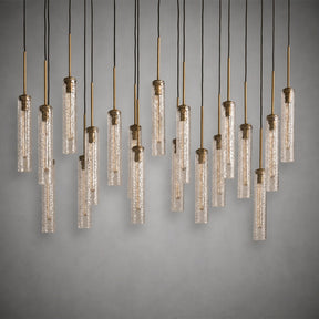 Colvane Linear Hammered Glass Chandelier