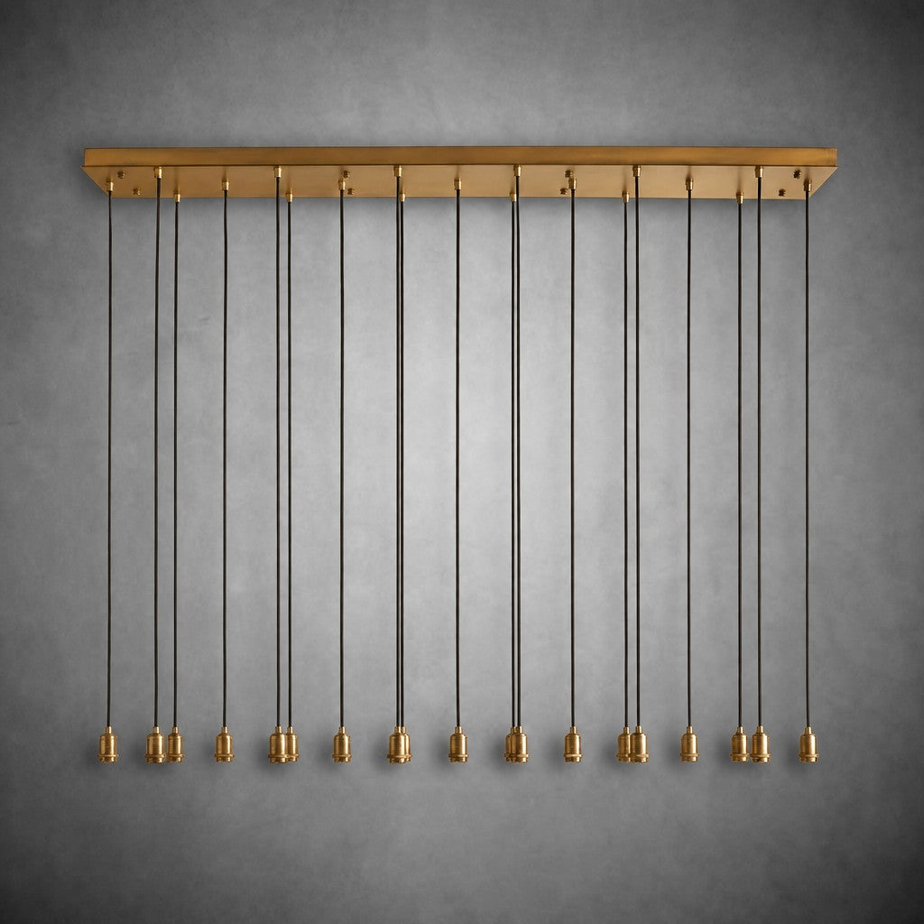 Colvane Linear Hammered Glass Chandelier