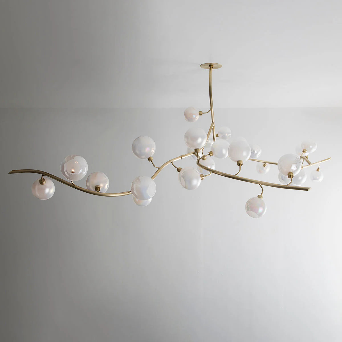 Contemporary Hand-blown Glass Globes Branch Chandelier for Dining Room Living Room and Kitchen Island