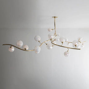 Contemporary Hand-blown Glass Globes Branch Chandelier for Dining Room Living Room and Kitchen Island
