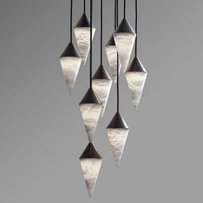 Conus Alabaster Chandelier - Merlin Lamps
