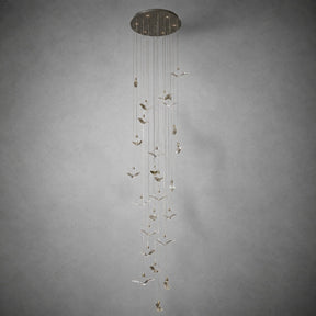 Crane Cascading Handmade Glass Chandelier