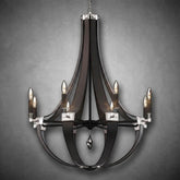 Crystal Empire Chandelier 30"