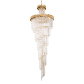 Crystal Spiral Chandelier – Gold Finish 39‑in Diameter