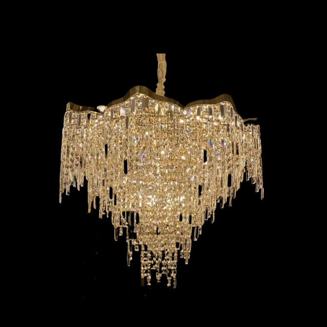 Crystal Tassel Chandelier Set For Living Room/Dining Room and Bedroom
