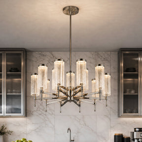 Crystalia Modern Sculptural Ring Chandelier